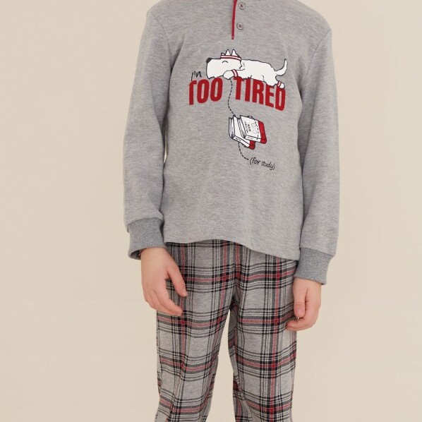 Pigiama Donna in caldo cotone   Pantalone con polsino Pigiama della serie Family Match (disponibili per tutta la famiglia)   Composizione: caldo cotone  