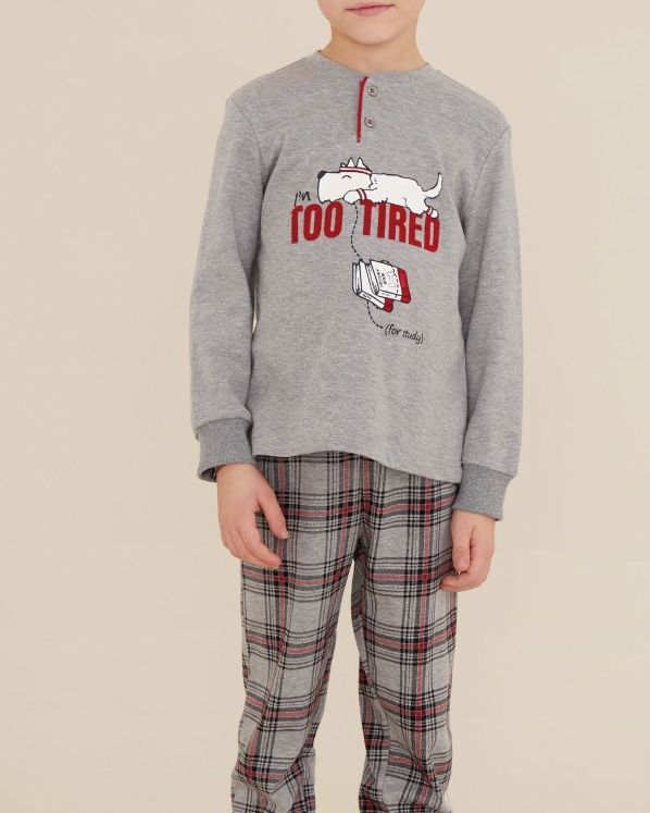 Pigiama Donna in caldo cotone Pantalone con polsino Pigiama della serie Family Match (disponibili per tutta la famiglia) Composizione: caldo cotone