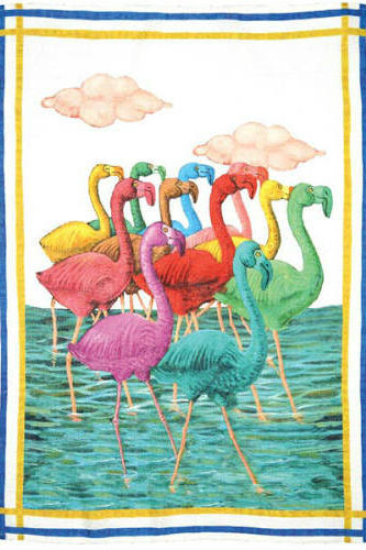 Canovaccio Flamingo - Acqua
