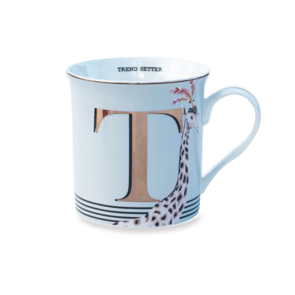 Tazza 10 Once Con Lettera W E Cuore - Alfabeto Ceramica - Adatta Al Microonde