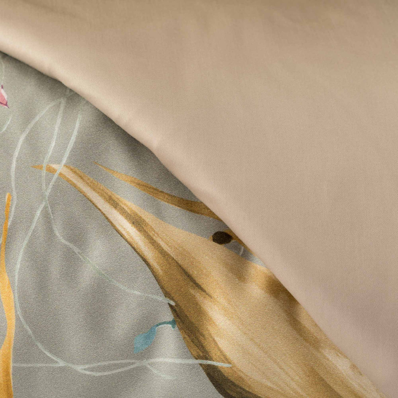 Superior - Set Copripiumino Resistente alle Grinze, Emma, 229 x 234 cm, 3 Pezzi, Cioccolato/Salvia