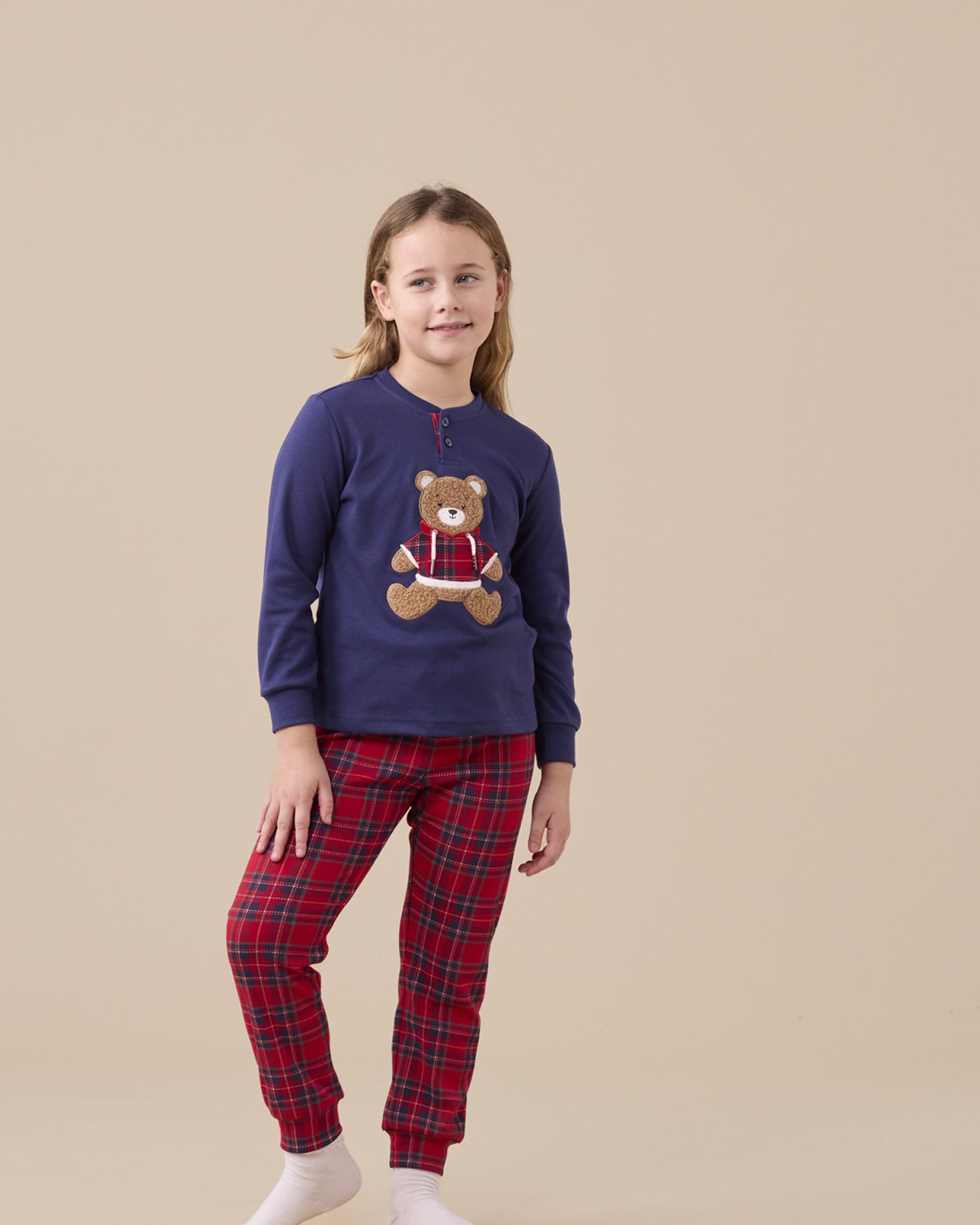 Bear Pigiama Bambina/o in Caldo Cotone