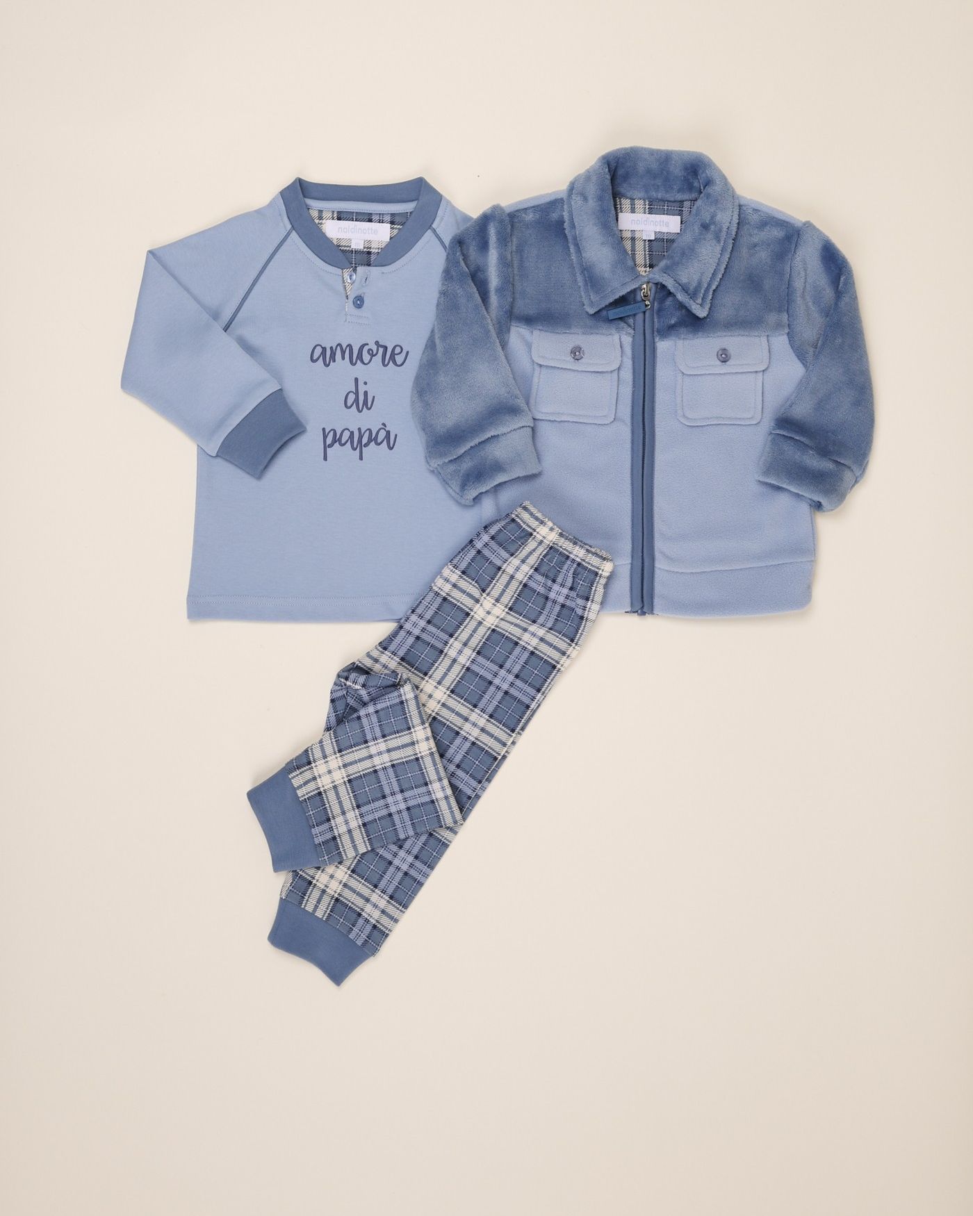 Completo 3 Pezzi Neonato in Caldo Cotone