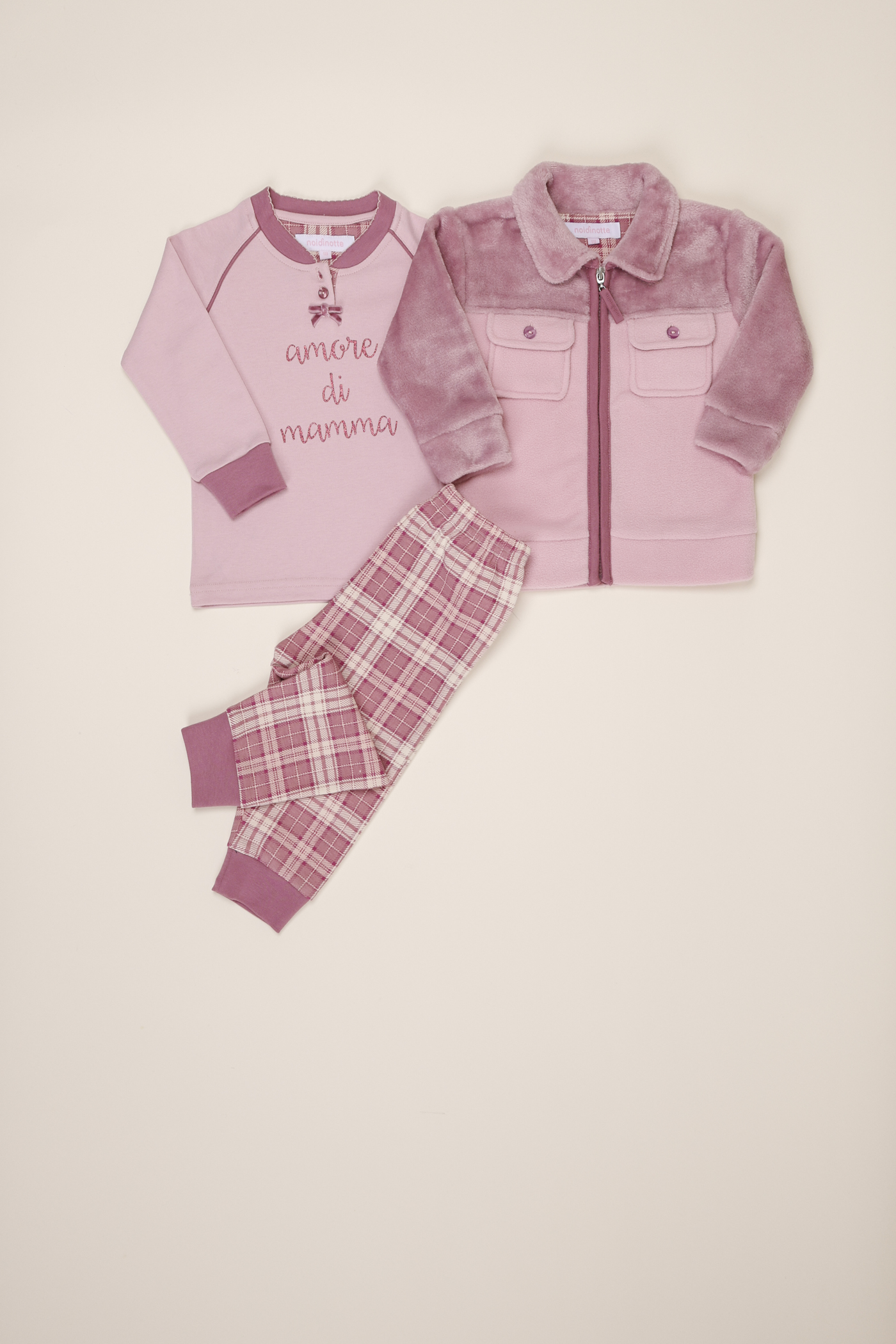 Completo 3 Pezzi Neonato in Caldo Cotone