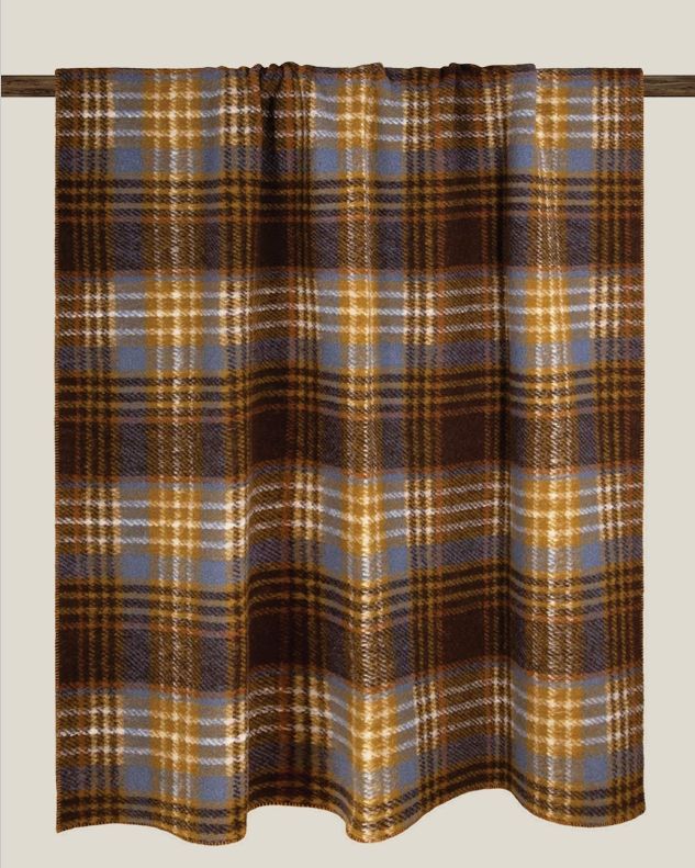 Tartan Zafferano - Plaid Collezione Mary Rose con Punto Cavallo