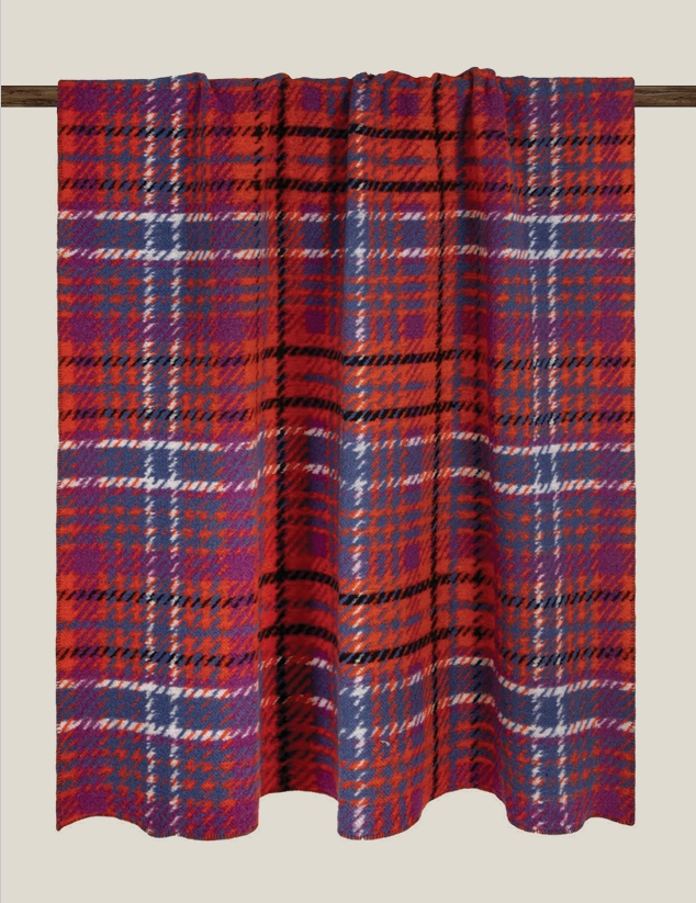 Tartan Fluo - Plaid Collezione Mary Rose con Punto Cavallo