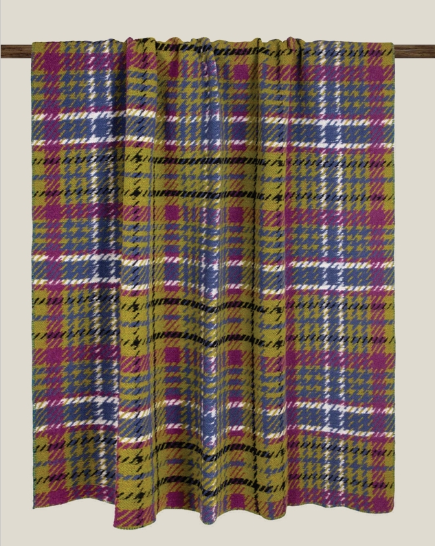 Tartan Lemon - Plaid Collezione Mary Rose con Punto Cavallo