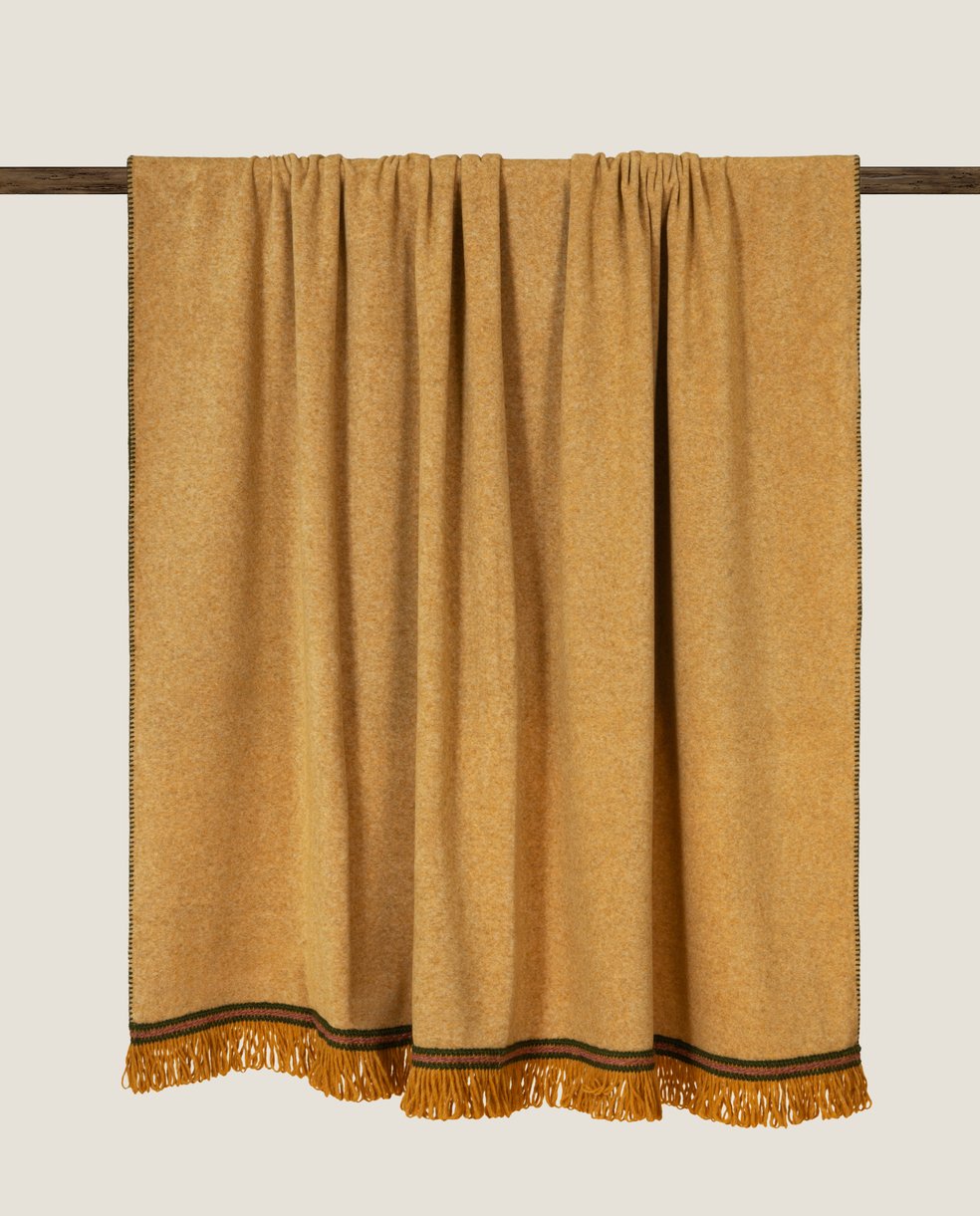 Rousseau Lava - Plaid con Frange in Soft Bamboo GRS