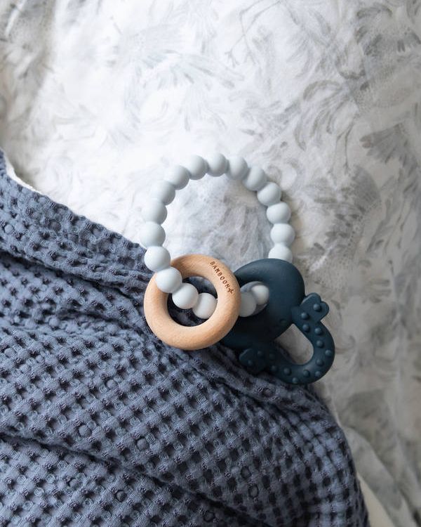 Massaggiagengive legno & silicone Chiave - Blu & Azzurro - Azzurro 03