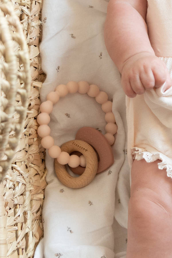 Massaggiagengive legno & silicone cuore - Rosa - ROSA 04