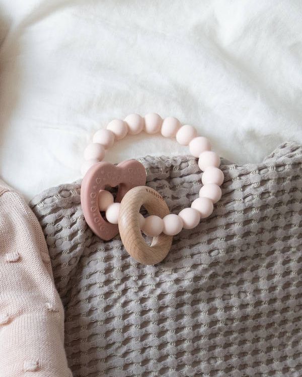 Massaggiagengive legno & silicone cuore - Rosa - ROSA 04