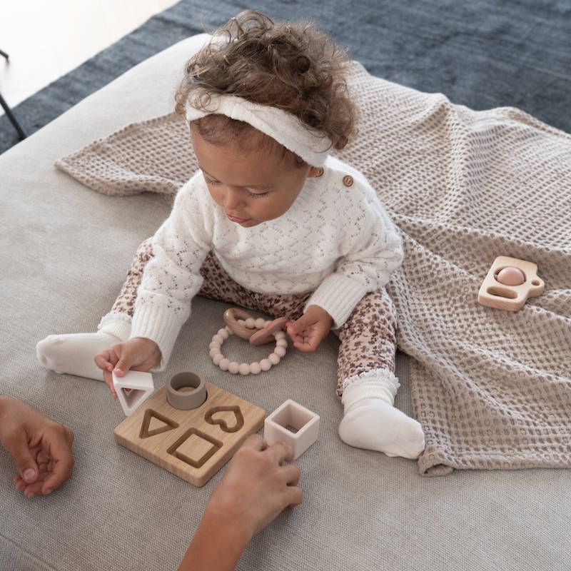 Bamboo & silicone puzzle stella - Rosa 04