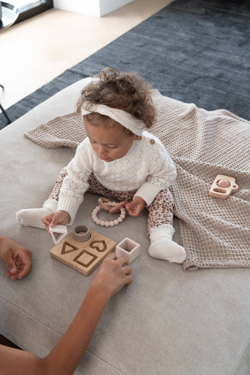 Bamboo & silicone puzzle stella - Rosa 04