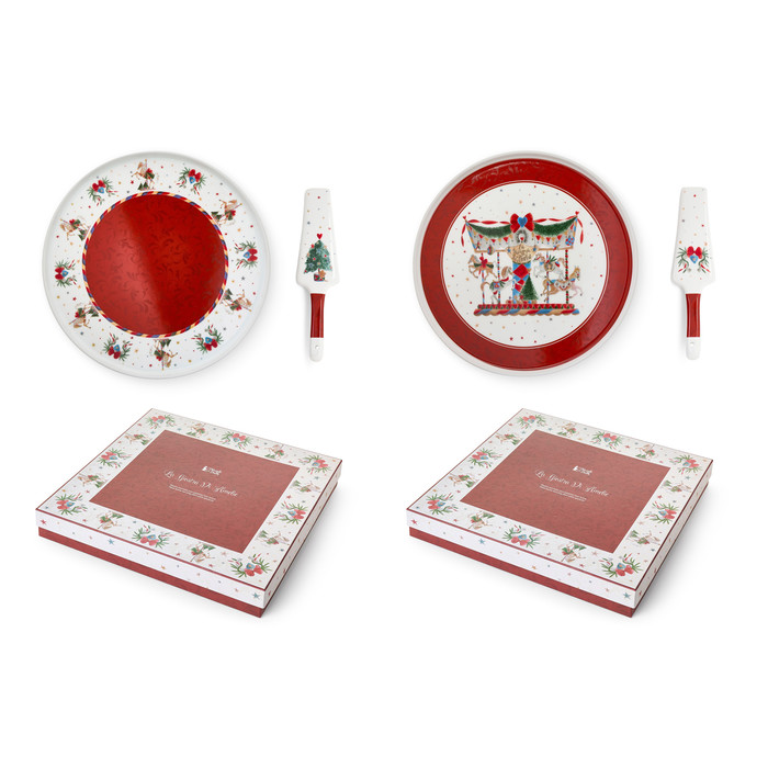 Piatto con Paletta da Torta Giostra