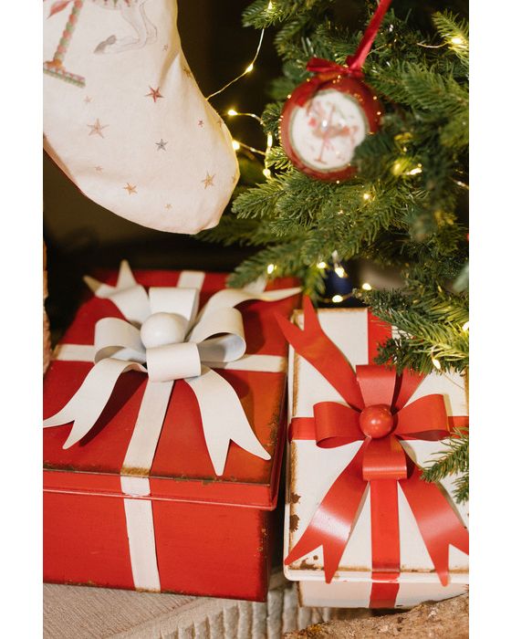 Set 2 Scatole con Fiocco in Metallo