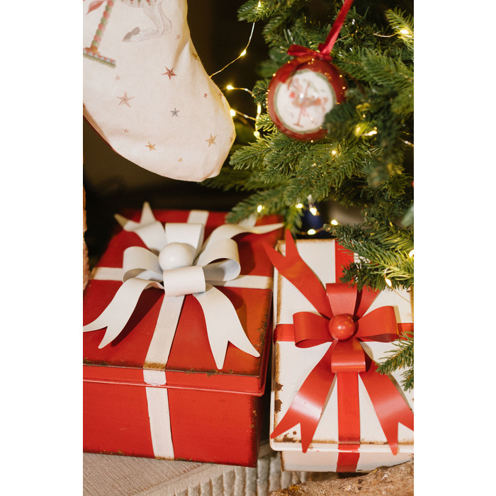 Set 2 Scatole con Fiocco in Metallo