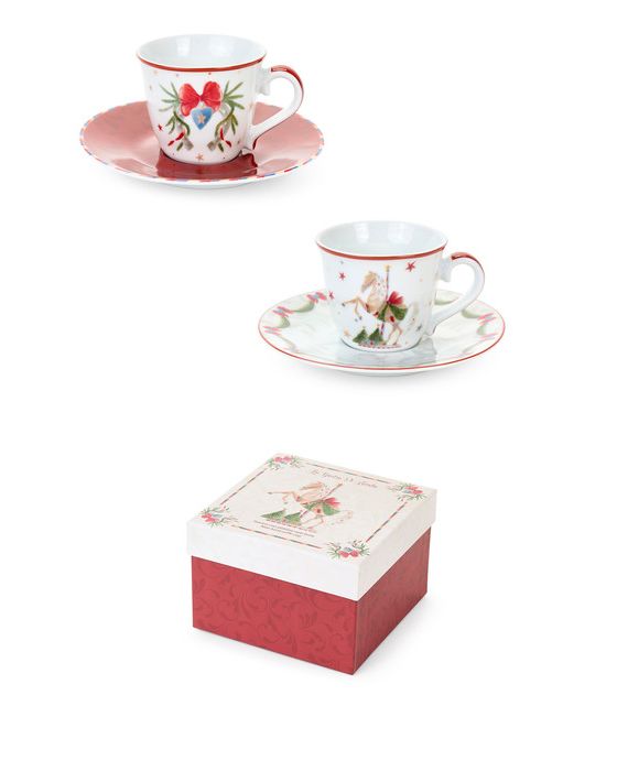 Set 2 Tazzine in Porcellana