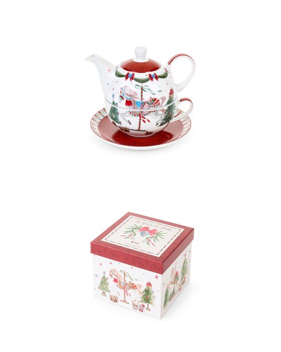 Teiera con Tazza in Porcellana