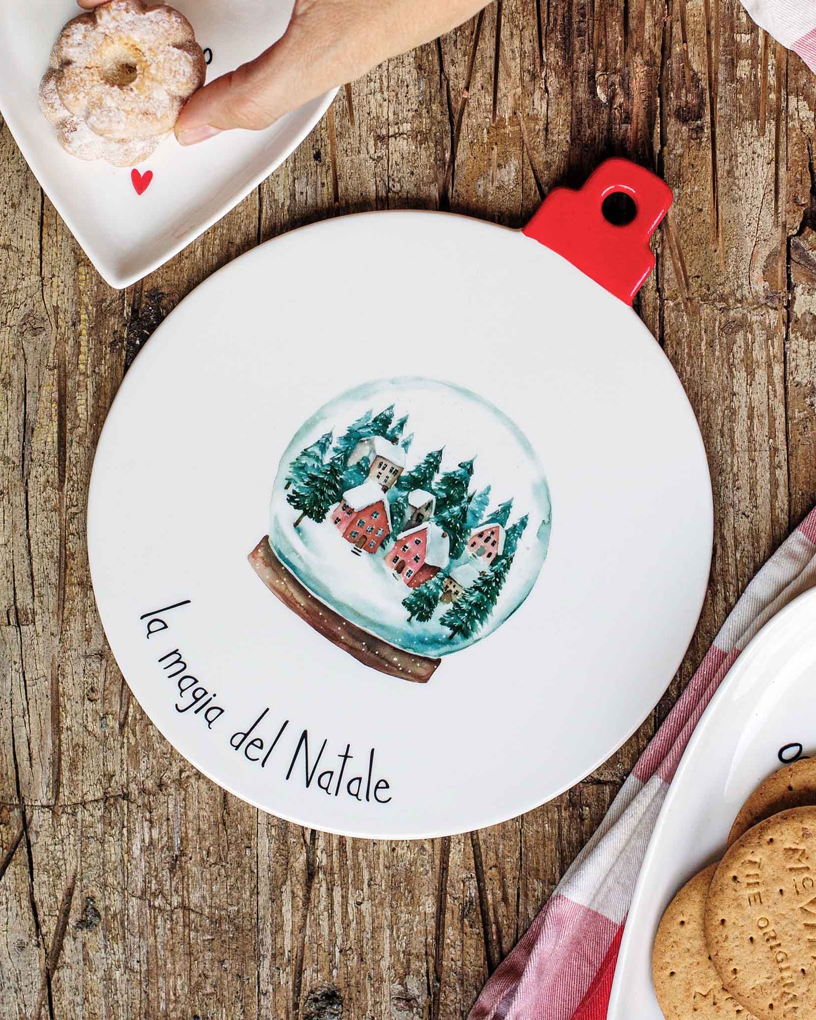 Set 2 Piatti da dessert Natale in famiglia