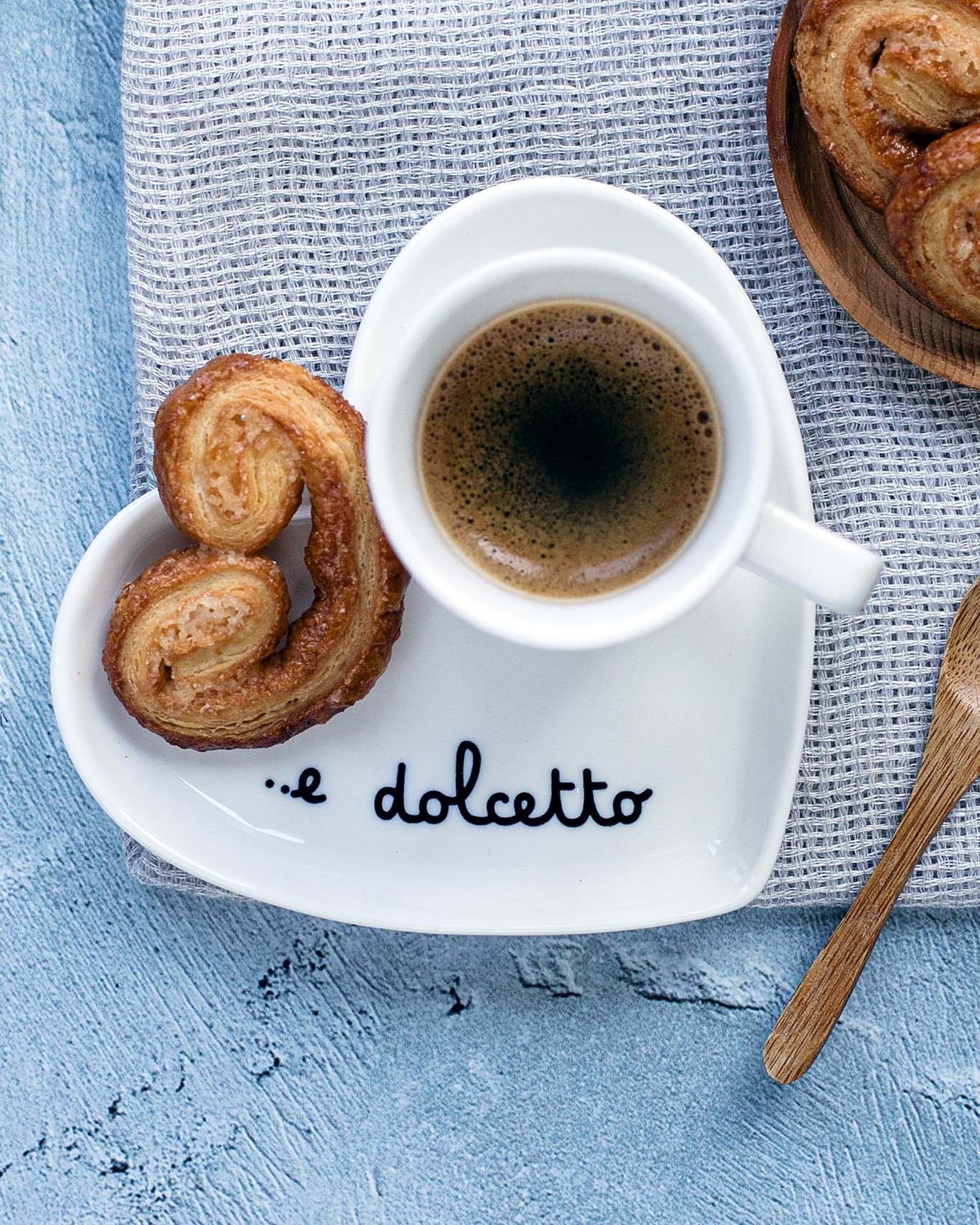 Set 2 Piattini cuore per tazze espresso ..e dolcetto