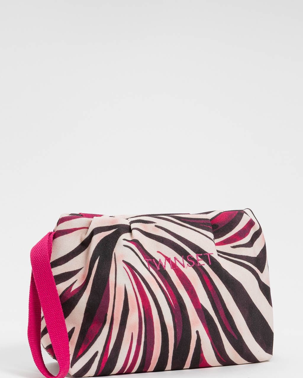 Pochette con Stampa Zebra Fucsia