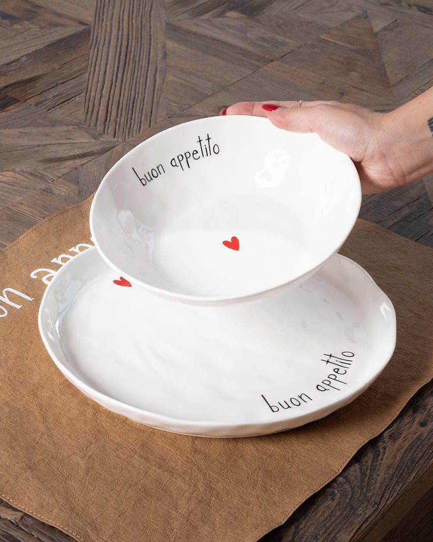 Set 2 Piatti fondi Buon appetito