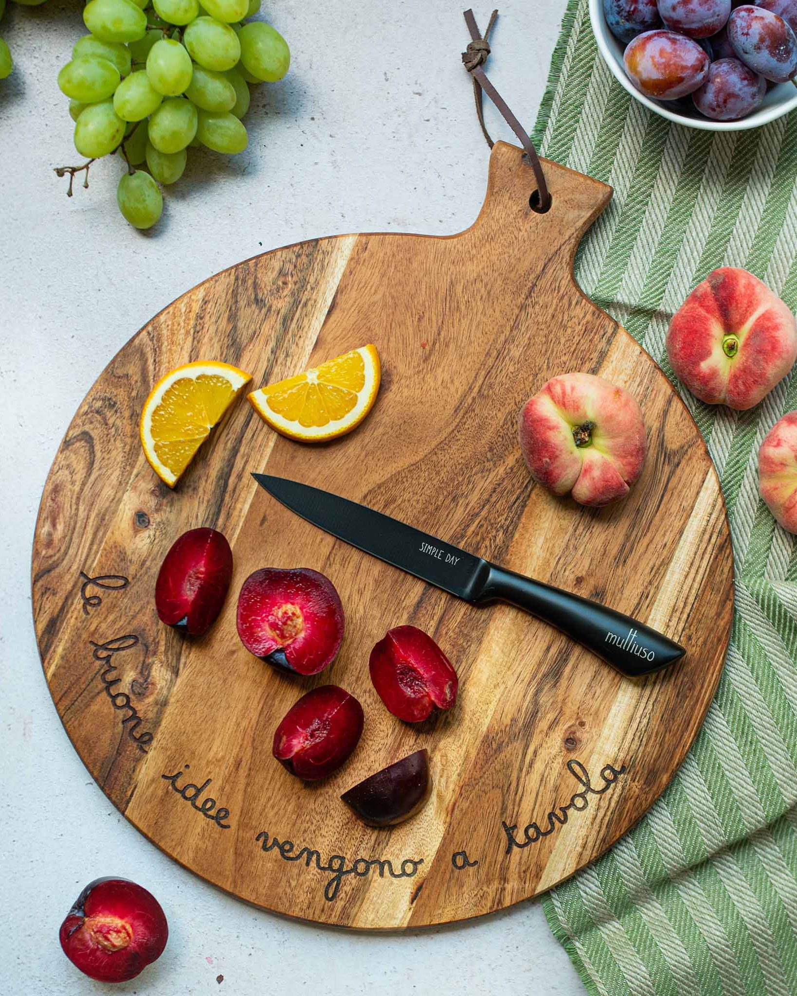 Tagliere tondo Le buone idee vengono a tavola