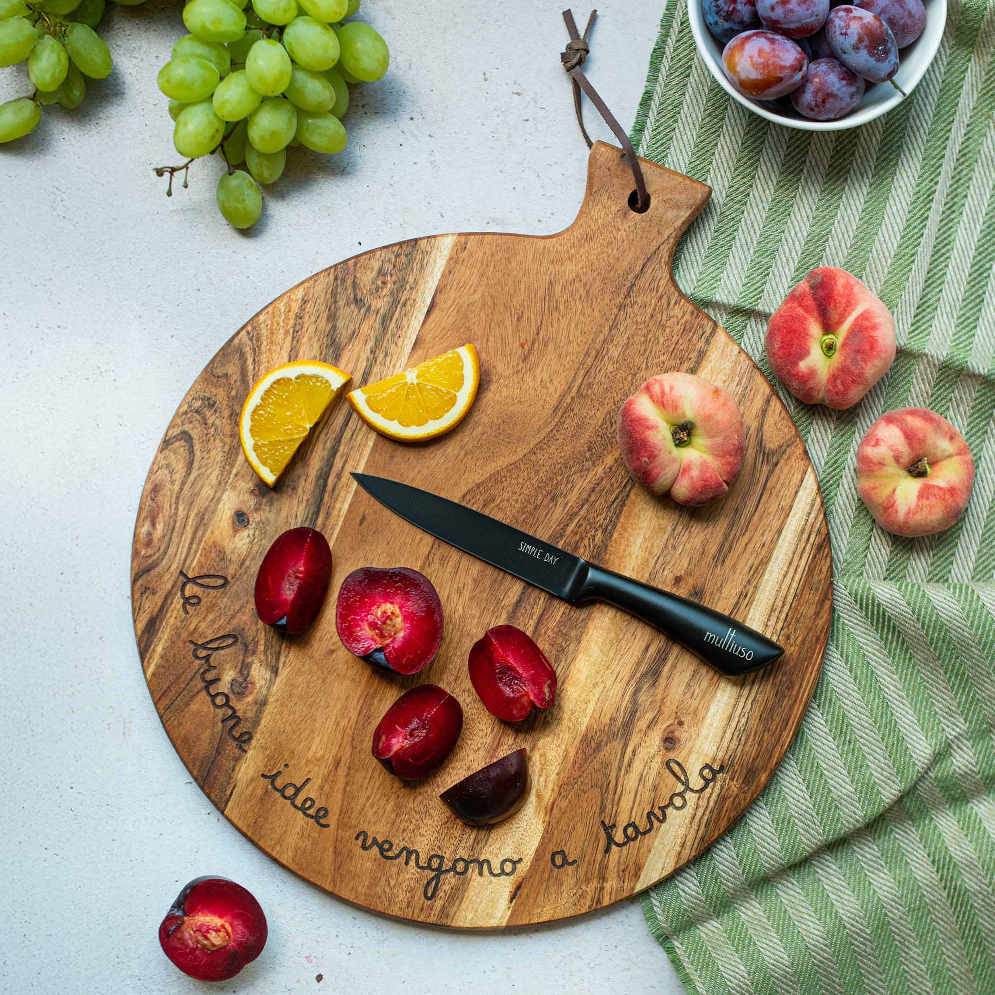 Tagliere tondo Le buone idee vengono a tavola