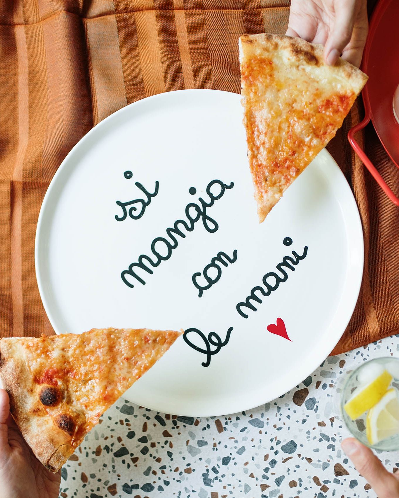 Piatto pizza Si mangia con le Mani 31,5 cm