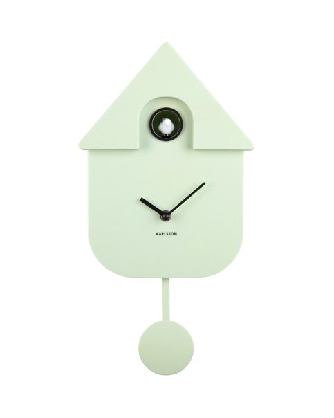 Orologio da parete Modern Cucù Soft Green