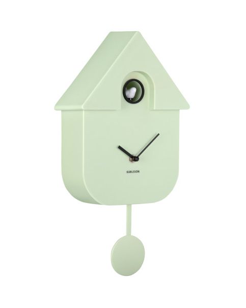 Orologio da parete Modern Cucù Soft Green