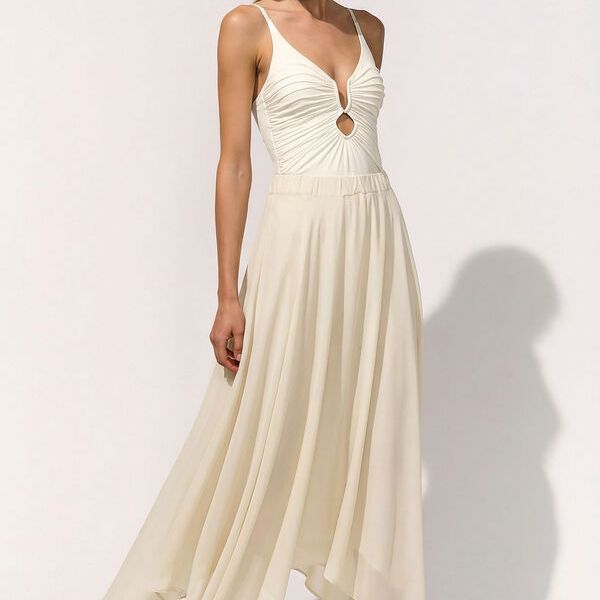 Gonna in Seta Silk-White