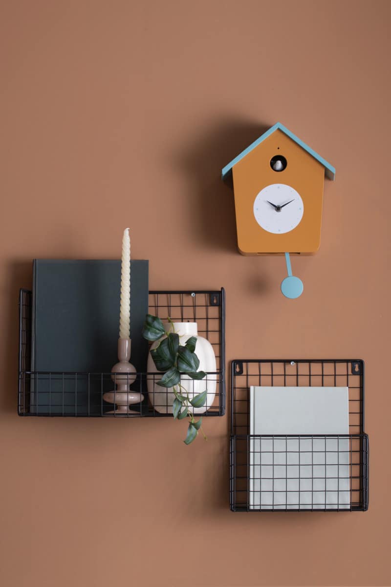 Orologio da parete Cucù Light Giallo Ocra