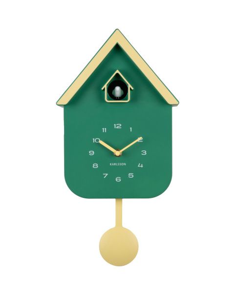Orologio da parete Cucù Dupla Color Green & Soft Yellow