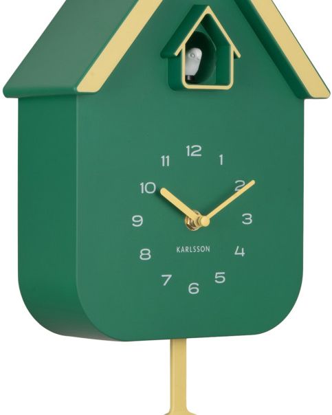 Orologio da parete Cucù Dupla Color Green & Soft Yellow