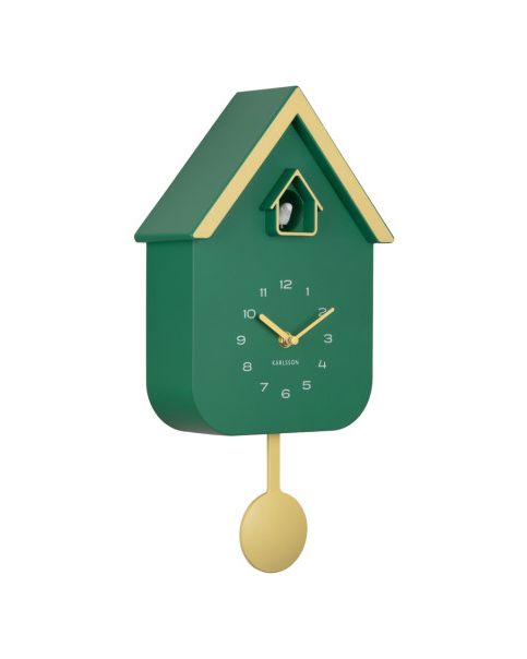 Orologio da parete Cucù Dupla Color Green & Soft Yellow