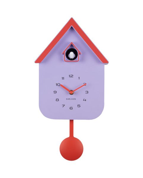 Orologio da parete Cucù Dupla Color Soft purple & brilliant orange