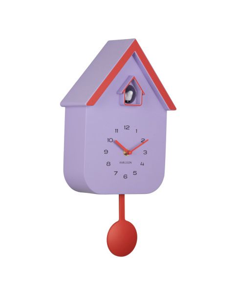 Orologio da parete Cucù Dupla Color Soft purple & brilliant orange