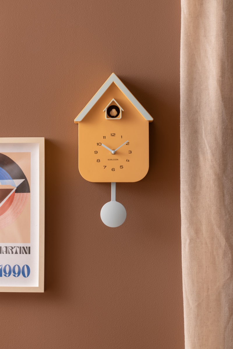 Orologio da parete Cucù Dupla Color Mango yellow & soft blue