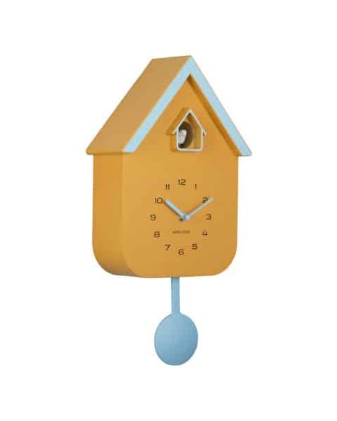 Orologio da parete Cucù Dupla Color Mango yellow & soft blue