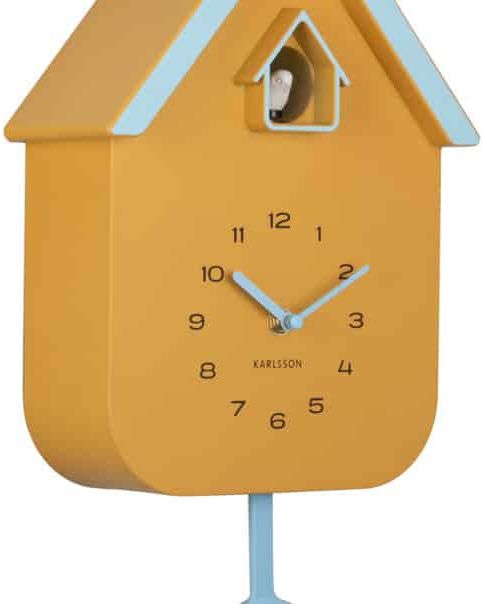 Orologio da parete Cucù Dupla Color Mango yellow & soft blue