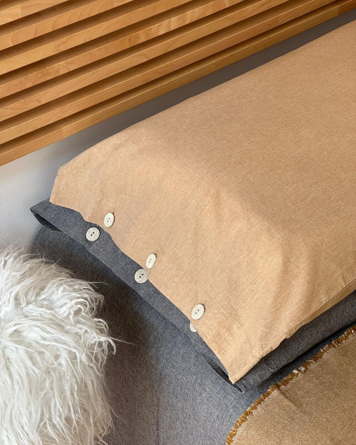 Viola Coppia Federe con Bottoni