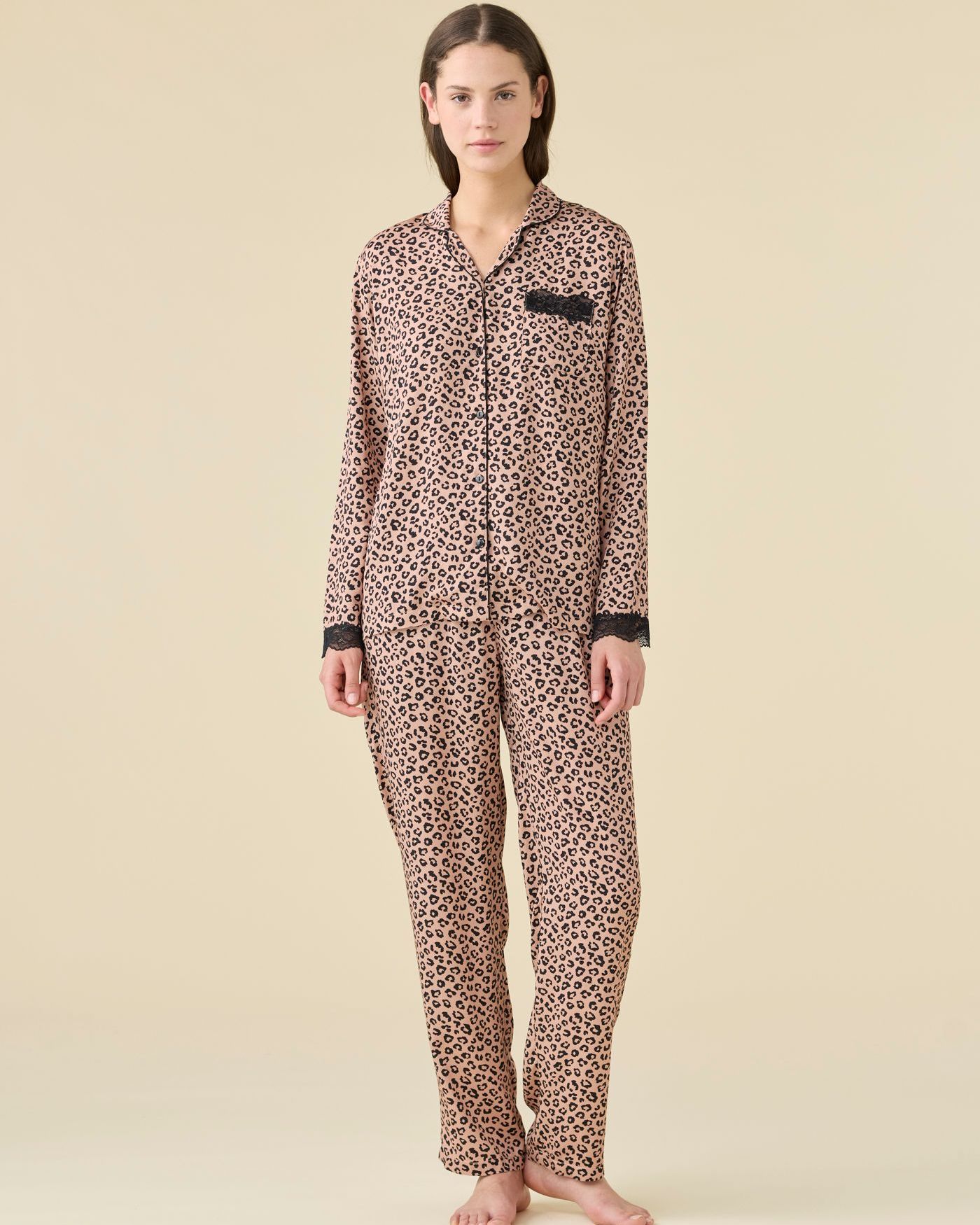 Animalier Pigiama Donna in Viscosa