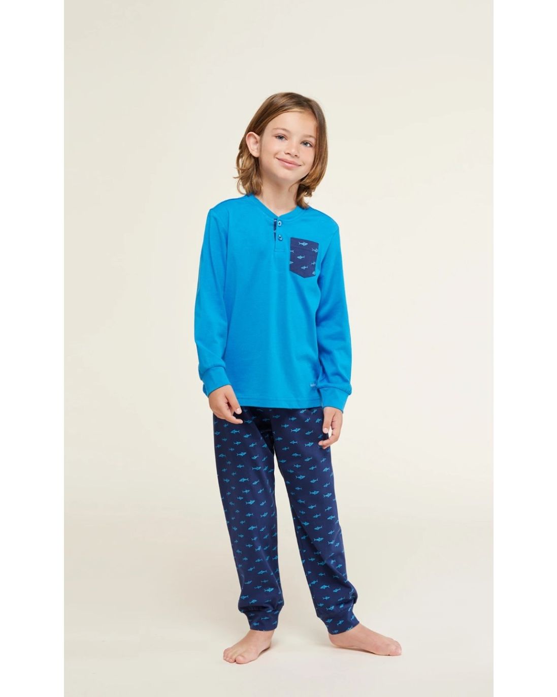 Squalo Pigiama Bambino in Cotone