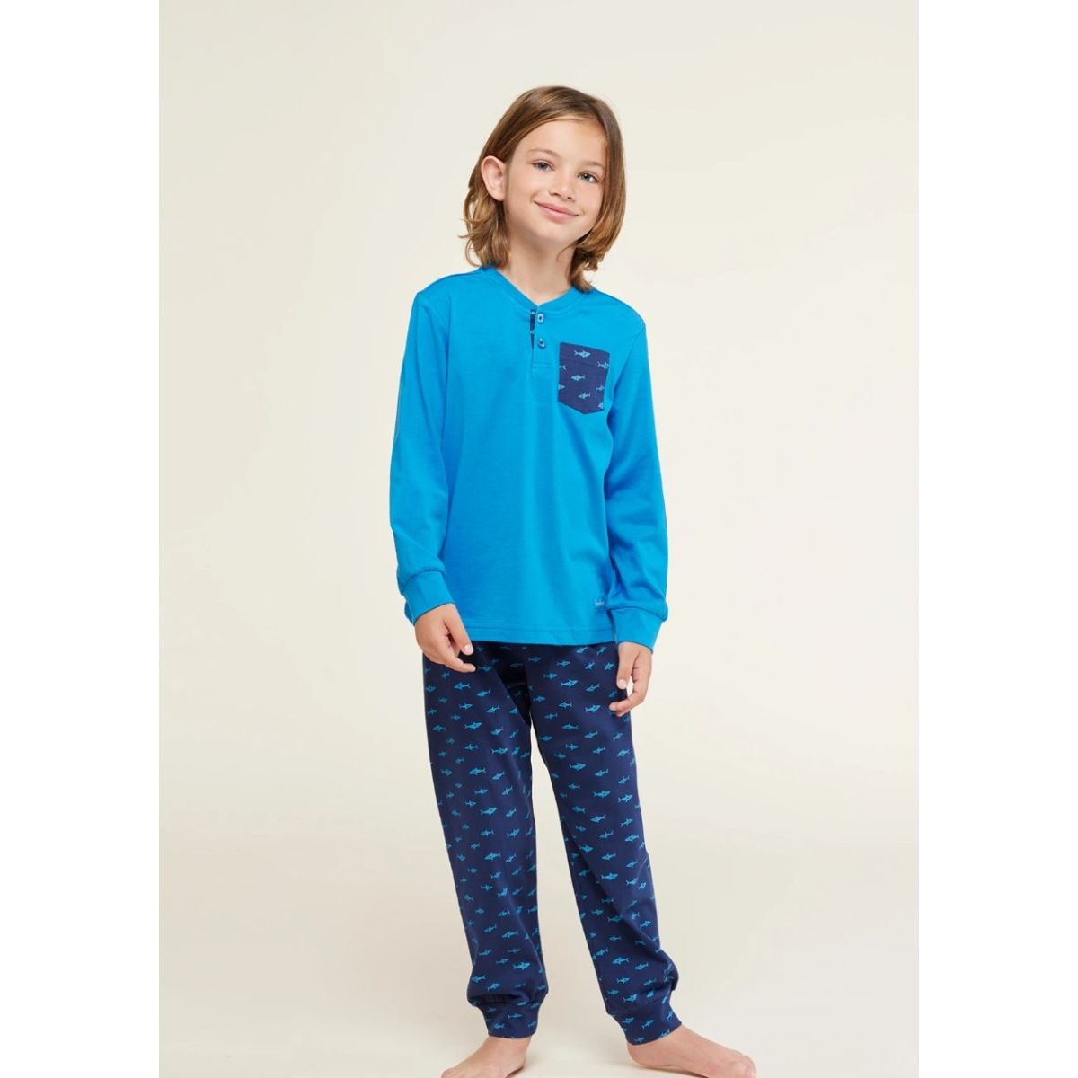 Squalo Pigiama Bambino in Cotone