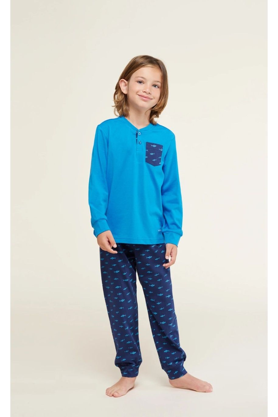 Squalo Pigiama Bambino in Cotone