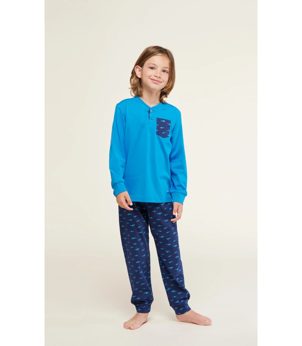 Squalo Pigiama Bambino in Cotone