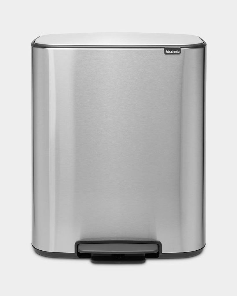 Pattumiera a Pedale Bo 2 x 30 litri - Matt Steel Fingerprint Proof