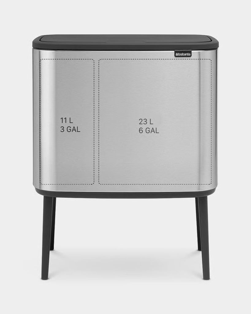 Pattumiera Bo Touch 11 + 23 litri - Matt Steel Fingerprint Proof