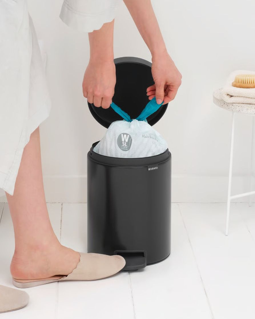 Pattumiera a Pedala NewIcon Nero 5L